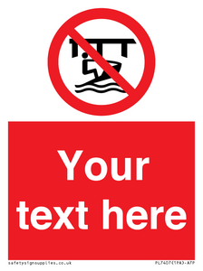 Custom Do not use watercraft in the vicinity of piers